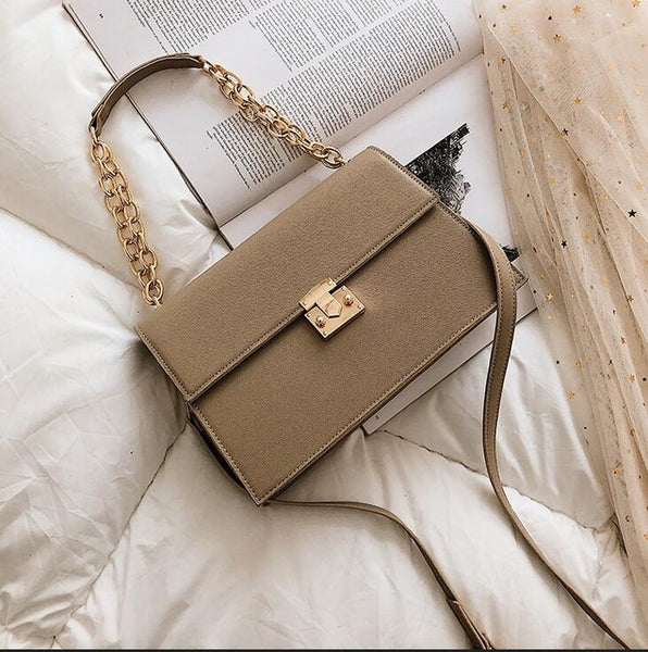 Luxury Brand Handbag 2020 Fashion New High Quality PU Leather Women's Handbag Large Tote bag Lock Chain Shoulder Messenger Bags