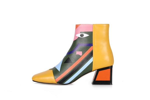 FEDONAS Fashion Brand Women Ankle Snow Boots Warm High Heels Ladies Shoes Woman Party Wedding Pumps Basic Genuine Leather Boots