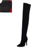 2019 brand Big large sizes 32-48 Women's shoes Boots thin High heels Over The Knee boots woman Red Black party shoes women