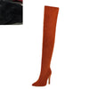 2019 brand Big large sizes 32-48 Women's shoes Boots thin High heels Over The Knee boots woman Red Black party shoes women