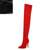 2019 brand Big large sizes 32-48 Women's shoes Boots thin High heels Over The Knee boots woman Red Black party shoes women