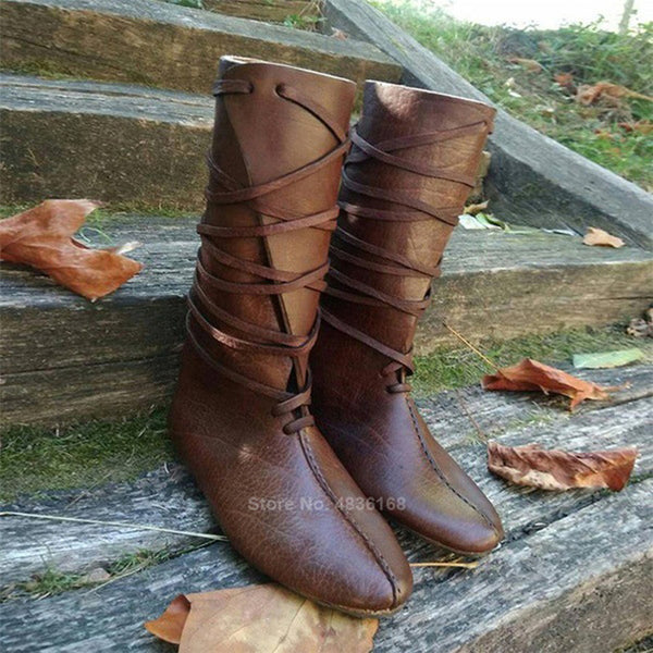 Medieval Viking Cosplay Shoes Renaissance Knight Shoes for Women Boots for Men Boots Archer Carnival Party Halloween Navigator