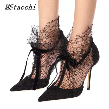 Female Sandals Womens Shoes Summer Fashion Bling Rhinestone Mesh Ladies Shoes Peep Toe Sexy High Heels Party Summer Boots