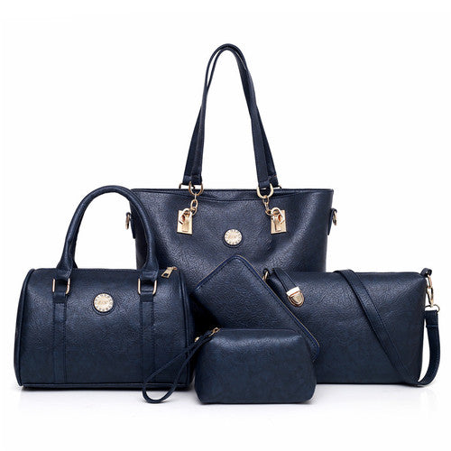 Female Mother Bag 5 Piece Set Luxury Handbags Women Bags Designer Leather Shoulder Bag Purses and Handbags Slanting Bag