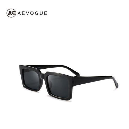 AEVOGUE Sunglasses Women Rectangle Frame Transparent Brand Designer Retro Sun Glasses Unisex Square Brown UV400 AE0664