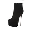 Karinluna Hot Sale Platform Elegant Shoes Women Boots Sexy Extreme Fetish Thin High Heels Party Zip Up Ankle Boots Woman Shoes