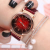 Women watch Fashion wild New watch Milan Magnet Buckle Luxury Fashion Ladies Geometric Roman Numeral Quartz movement Watch