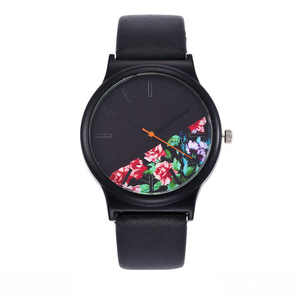 2018 Black Flower Watch Women Watches Ladies Brand Luxury Famous Female Clock Quartz Watch Wrist Relogio Feminino Montre Femme