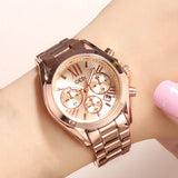 Luxury Rose Gold Women Casual Watch Waterproof Calendar Unique Quartz Business Dress Watches for Female Golden Lady Clock