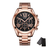 Luxury Rose Gold Women Casual Watch Waterproof Calendar Unique Quartz Business Dress Watches for Female Golden Lady Clock