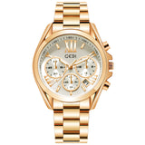 Luxury Rose Gold Women Casual Watch Waterproof Calendar Unique Quartz Business Dress Watches for Female Golden Lady Clock