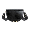 Famous Design Pu Leather Women Crossbody Bags Shopping Street Female Handbags Crocodile Semicircle Luxury Purse Shoulder Bags