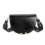 Famous Design Pu Leather Women Crossbody Bags Shopping Street Female Handbags Crocodile Semicircle Luxury Purse Shoulder Bags