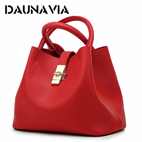 DAUNAVIA- 2020 Vintage Women's Handbags Famous Fashion Brand Candy Shoulder Bags Ladies Totes Simple Trapeze Women Messenger Bag