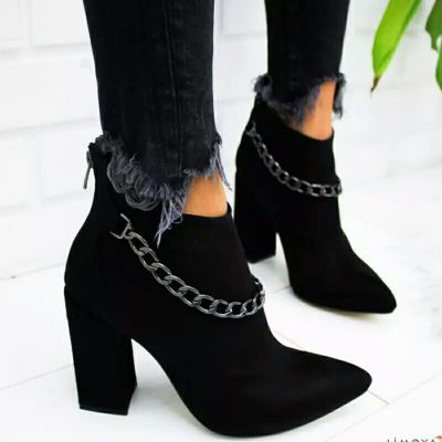 2020 new women spring boots high heel shoes oversized zipper martin boots casual party wedding ladies plus size boots