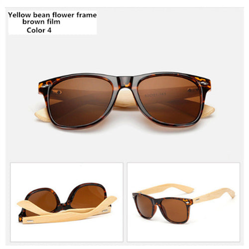 Oulylan Vintage Wooden Leg Sunglasses Men Women Luxury Brand Designer Bamboo Sun Glasses Ladies Retro UV400 Driving Goggles