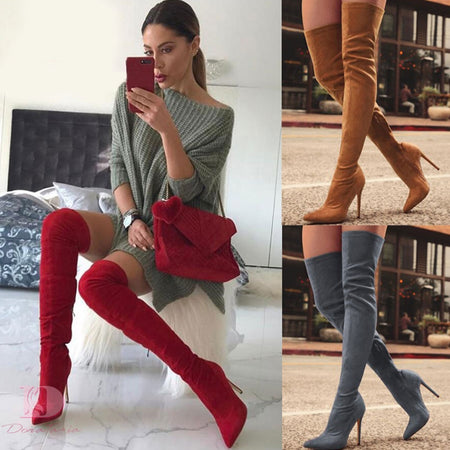 RIBETRINI Sexy Women Party Gladiator Shoes Women Knee High Boot Rhinestone High Heels Sandals 2020 Club Summer Sandals