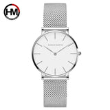 Women Watches Top Brand Luxury Japan Quartz Movement Stainless Steel Sliver White Dial Waterproof Wristwatches relogio feminino