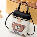 New Women's Mobile Phone Bag Cartoon Female Messenger Shoulder Bags Crossbody Cute Fashion Leather Bags Mini Bear Handbags