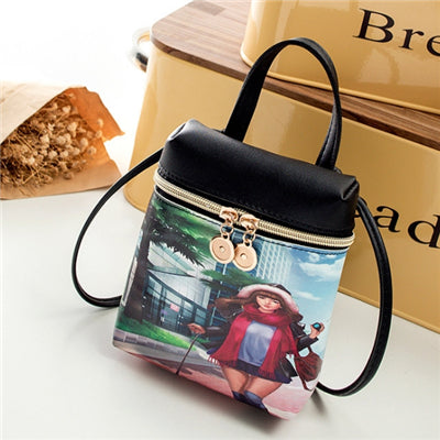 New Women's Mobile Phone Bag Cartoon Female Messenger Shoulder Bags Crossbody Cute Fashion Leather Bags Mini Bear Handbags