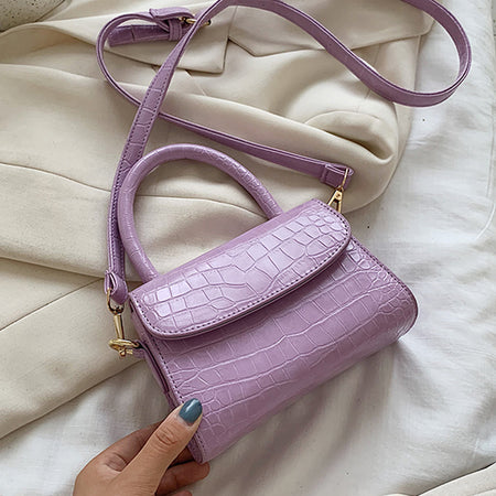 Contrast color Leather Crossbody Bags For Women 2019 Travel Handbag Fashion Simple Shoulder Messenger Bag Ladies Cross Body Bag