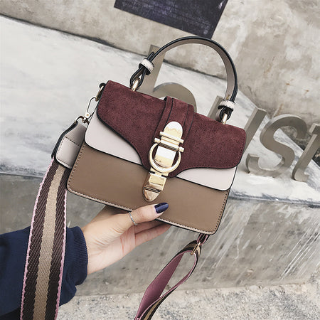 2019 new mini handbags women fashion ins ultra fire retro wide shoulder strap messenger bag purse simple style Crossbody Bags