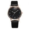 Top Style Fashion Women's Luxury Leather Band Analog Quartz Wrist Watch Golden Ladies Watch Women Dress Reloj Mujer Black Clock