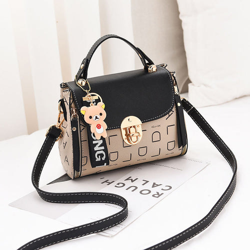 New Cute Type Ladies PU Handbag High Quality 2020 Hot Sale Small Girls Exquisite Color Matching Casual Fashion Small Square Bag