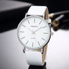 Simple Style White Leather Watches Women Fashion Watch Minimalist Ladies Casual Wrist Watch Female Quartz Clock Reloj Mujer 2019