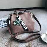 Fashion Women Handbag New Female Star Pendant Tassel Rivets Pu Leather Crossbody Shoulder Bag Casual Famous Doctor Women Bags