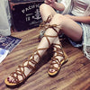 Fashion Knee Length Sexy Cross-Tie Sandal Women Gladiator Sandals Women Cross Strap Tall Sandals Women Boot Sandals Shoes