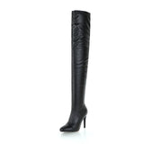 DoraTasia 2018 Plus Size 33-48 Brand Thin High Heels Winter Boot Over The Knee Boots Party Shoes Woman Boots Female